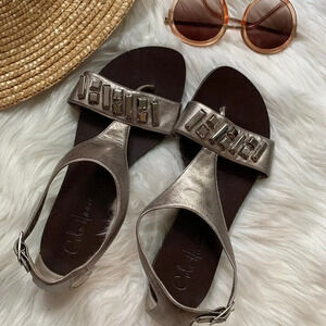 Cole Haan Pewter Sandals